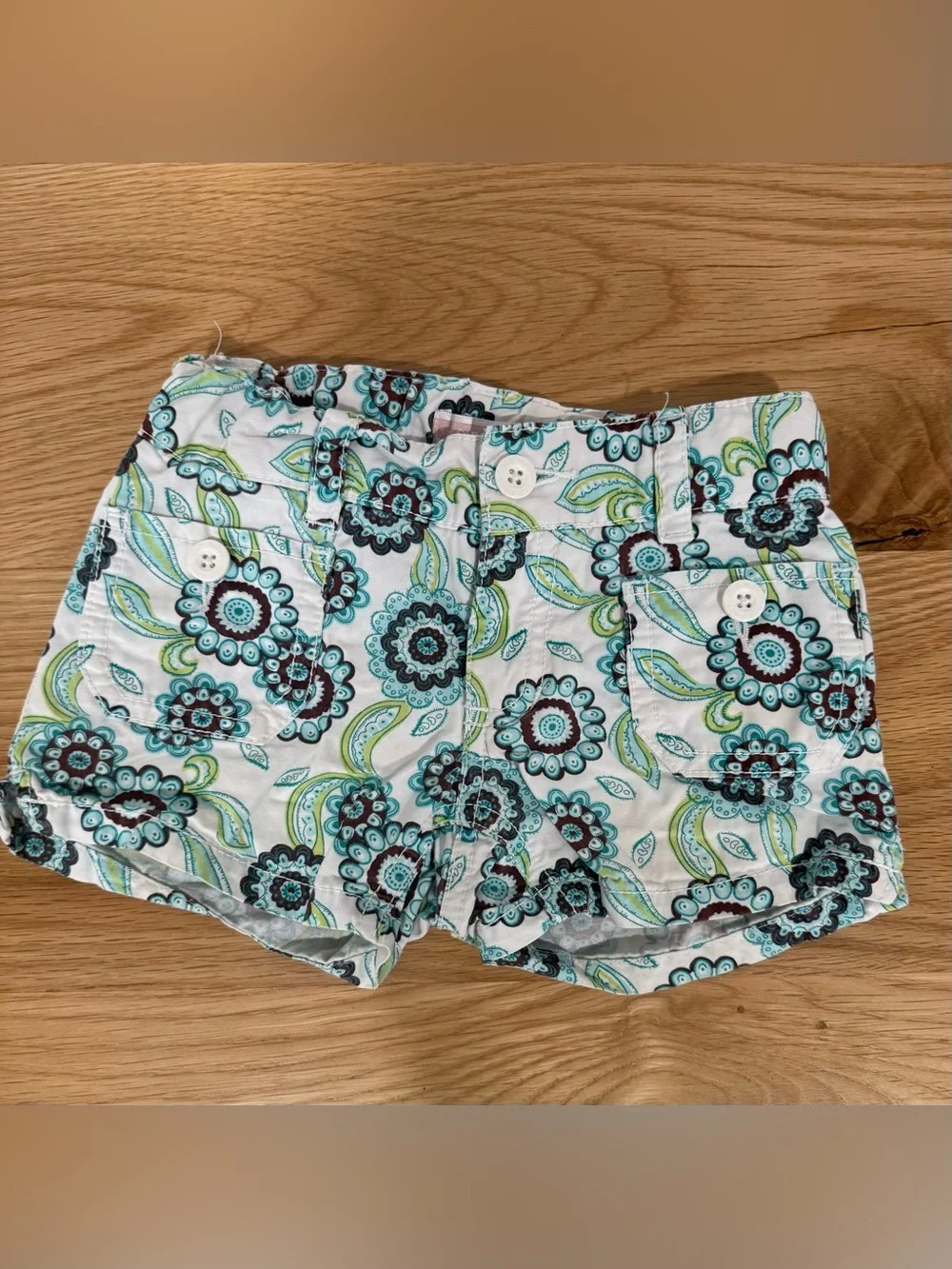GAP/Old Navy  Girls 3 years Coral/Navy Floral, Denim Shorts Pack of 5